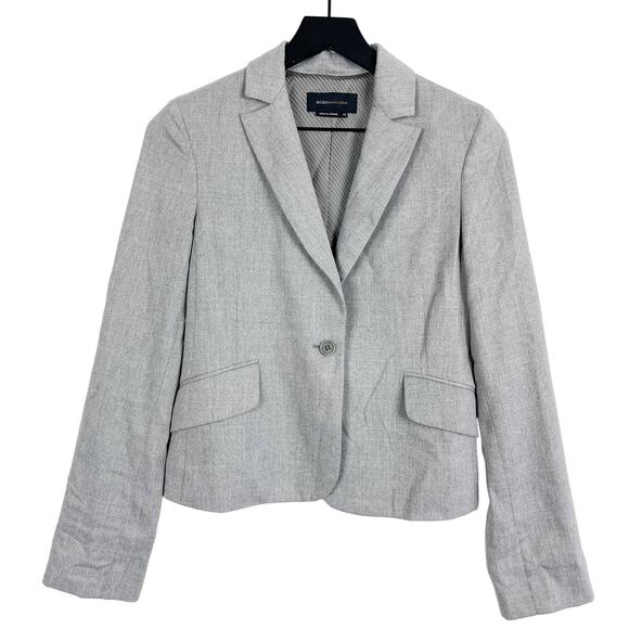 BCBGMaxAzria Womens XS Polyester Stretch Classic Blazer Jacket Gray - Picture 1 of 9